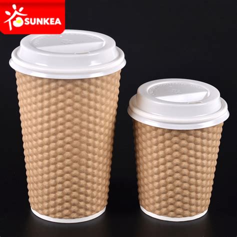 Sunkea Eco Friendly Disposable Full Printing Color Diamond Pineapple Like Coffee Drinking Cup