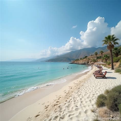 Mediterranean Beach Landscape Stable Diffusion Online