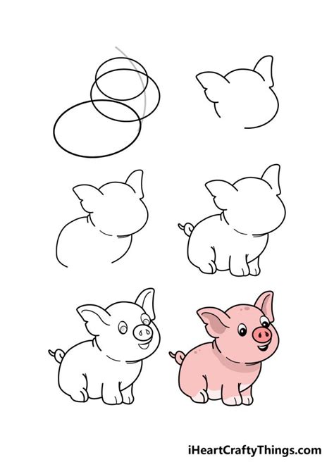 Pig Drawing How To Draw A Pig Step By Step