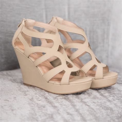 Fabutiq Shoes Nude Wedge Sandal Poshmark