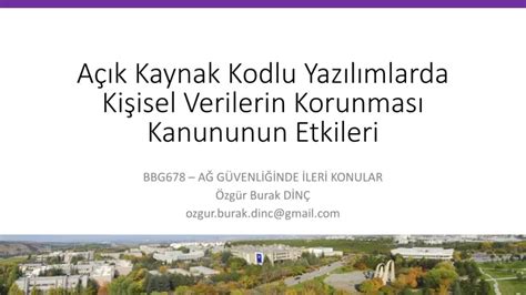 PPT Açık Kaynak Kodlu Yazılımlarda Kişisel Verilerin Korunması