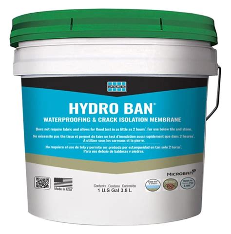 Lecelebee Hydro Ban Waterproofing Crack Isolation Membrane Mini Unit 1 Gallon Pail