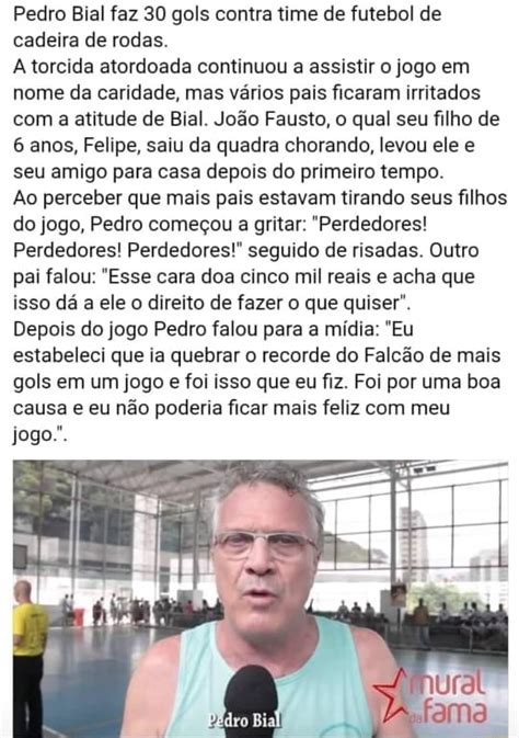 Pedro Bial Faz Gols Contra Time De Futebol De Cadeira De Rodas A