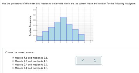 Solved Use the properties of the mean and median to | Chegg.com