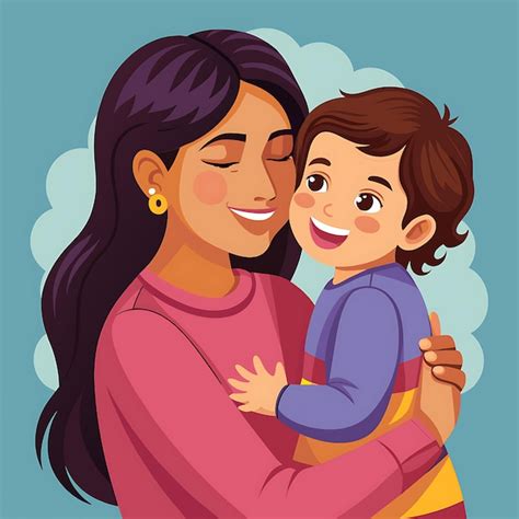 Premium Vector Happy Mothers Day Vector Illustration