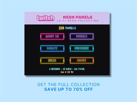 Blue Twitch Panels Neon Twitch Panel Neon Blue Twitch Panel Blue Lofi