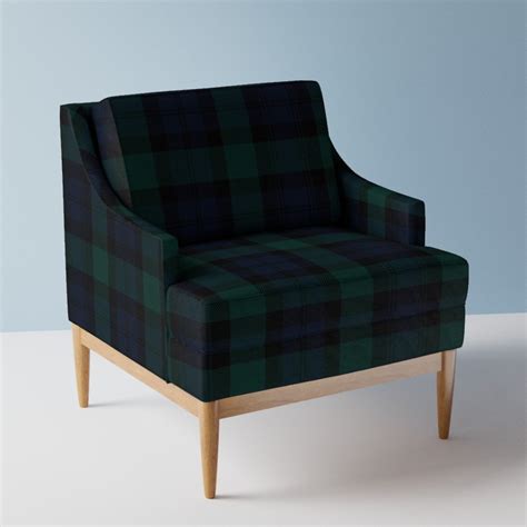 Green Blue Tartan Upholstery Fabric Blackwatch Tartan by ...