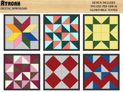 Barn Quilt Patterns Mosaic Quilt Block Graphic By Atacanwoodbox