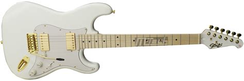 GUITARRA SEIZI STRATO VINTAGE RONIN HH WHITE GOLD BRANCO BRILHANTE