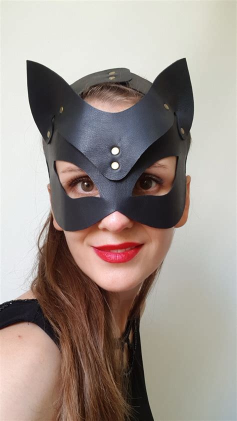 Leather Cat Mask Pdf Pattern With Instructions Diy Halloween Mask