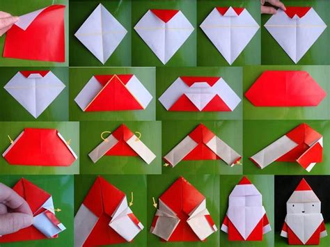 Santa Claus Origami Christmas Origami Paper Craft Tutorials Diy