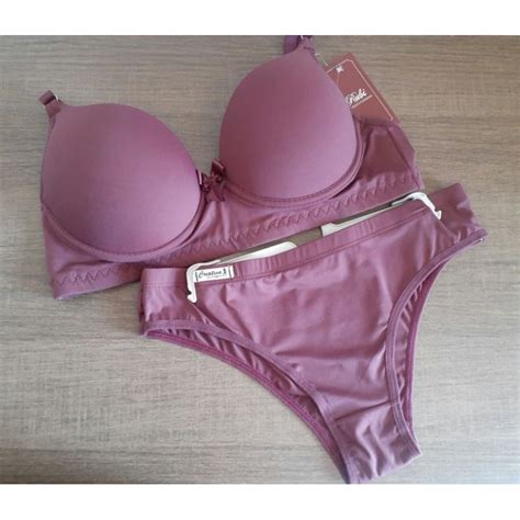Conjunto De Lingerie Bojo Liso Shopee Brasil