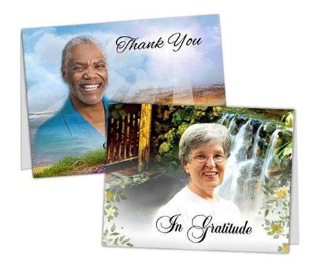 Custom Cover Thank You Card Template – Funeral Program-Site Funeral ...