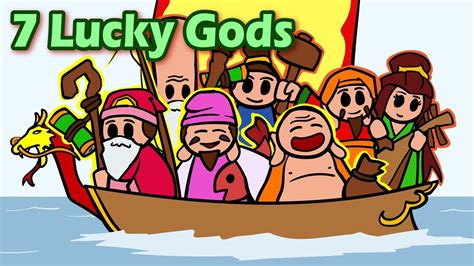 The 7 Lucky Gods Of Japan Seven Santas Youtube Japan Japanese