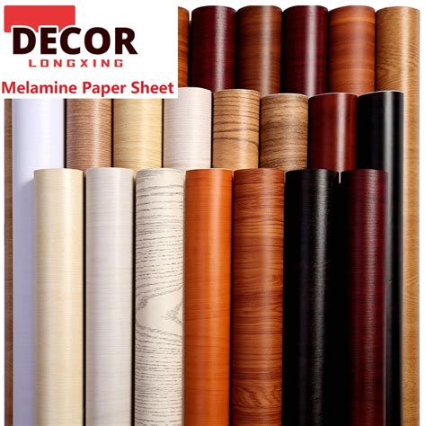 Hot Press Wood Texture Melamine Impregnated Paper Sheets With Glue For