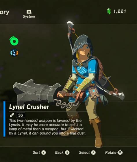 First Time Getting Basic Lynel Crusher R Breath Of The Wild