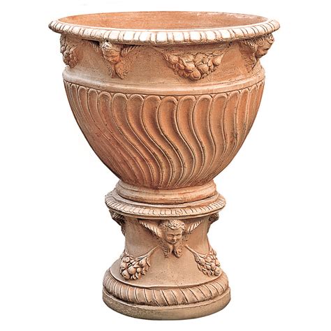 Spiral Columned Pot With Spiral Columned Pot Base Poggi Ugo