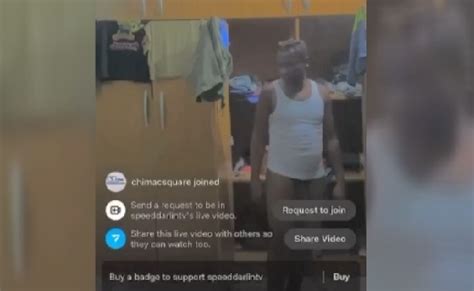 Naija Rapper Speed Darlington Naked On Live Video Naijatape