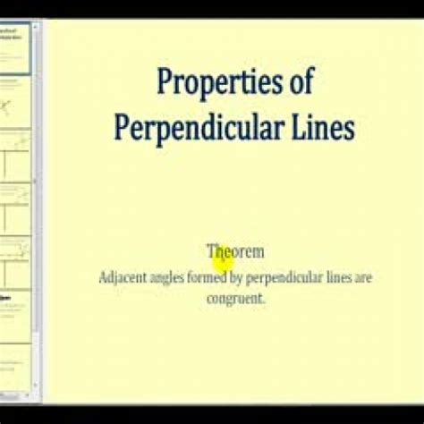 Properties of Perpendicular Lines - Proof 1