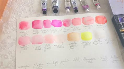 Swatching A 62 Color Custom Daniel Smith And Schmincke Watercolor Palette Youtube