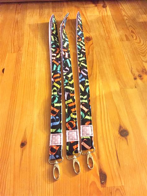 Teacher Lanyards Alphabet Lanyards Abc Lanyards Black Etsy