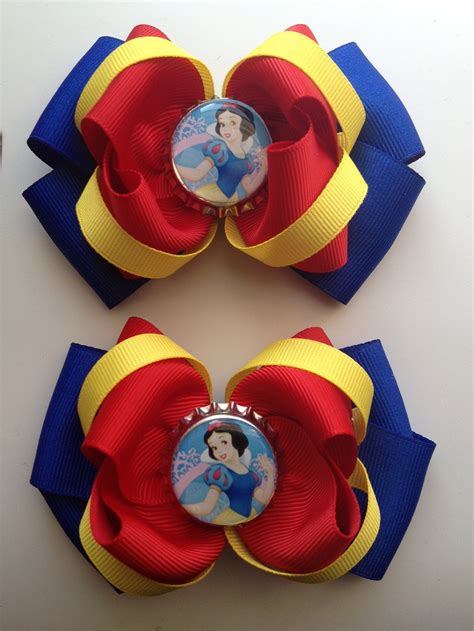 Snow White Hair Bow Set Etsy