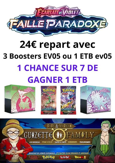 Voggt Buy 1 PARTICIPATION POUR 3 BOOSTERS EV05 OU 1 ETB