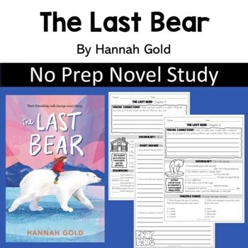 The Last Bear By Hannah Gold Novel Study TpT