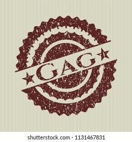 Red Gag Distress Grunge Style Stamp Stock Vector Royalty Free