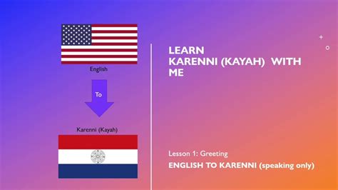 Learn Karenni Kayah Lesson Greeting English To Karenni Youtube