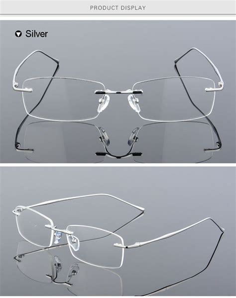 Reven Jate Men S Rimless Rectangle Titanium Eyeglasses 632 In 2024