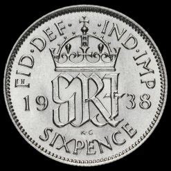 George Vi Silver Sixpence Scarce Ef