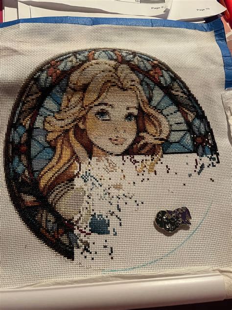 Alice In Wonderland Stained Glass Cross Stitch Pattern DIY Etsy