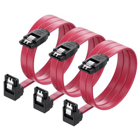 Cable Matters 3 Pack 90 Degree Right Angle Sata Cable 24