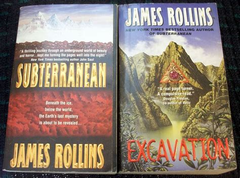 James Rollins Lot Of 2 Pbs Excavation Subterranean 1st Prints