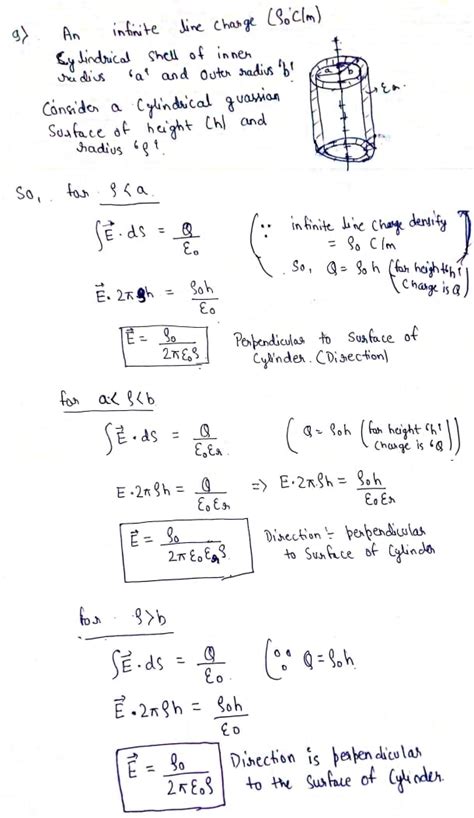 Solved 9 An Infinite Uniform Line Charge Density P C M Is Along