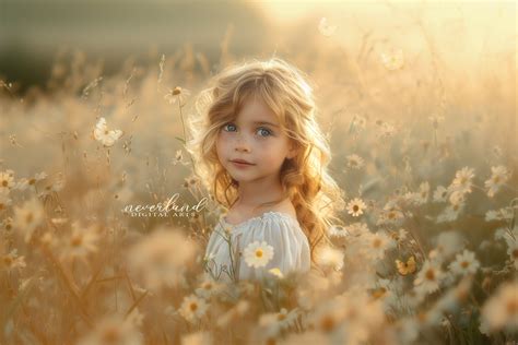 Wildflower Field Faded Bloom / Muted Photography Compositions / Digital