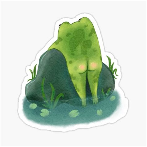 Frog Butt Sticker For Sale By Carlidoodle Redbubble