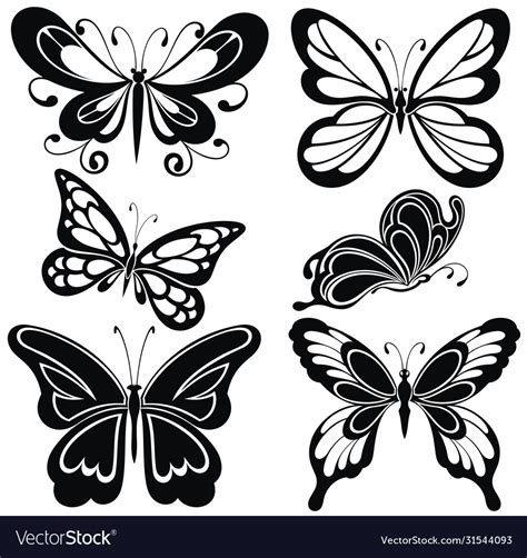 Butterfly Silhouette Tattoo Designs