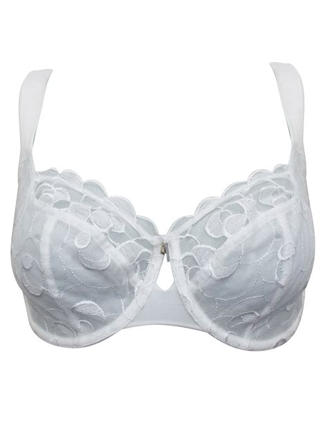 Marks And Spencer Mand5 White Embroidered Lace Underwired Bra Size 32 To 34 B Dd