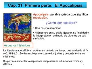 31 Tema 31 El Apocalipsis Ppt