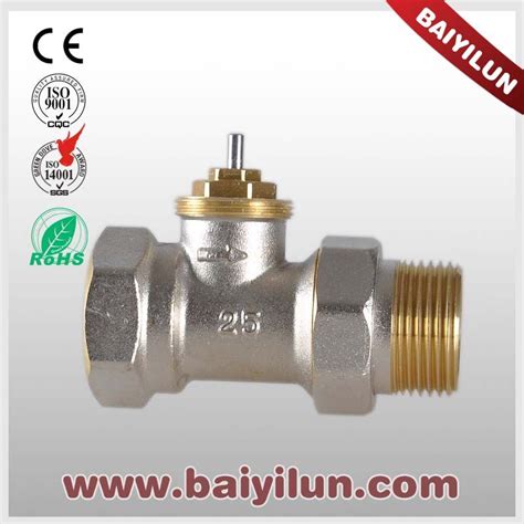 Dn25 Straight Radiator Valve Liquid Sensor Temperature Controller Automatic Brass Thermostatic