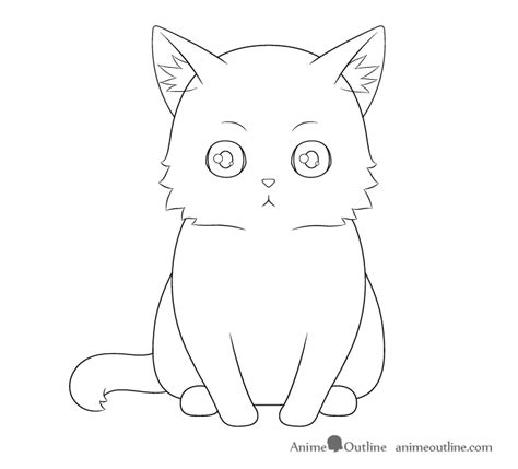 Find out how to Draw an Anime Cat Step by Step - Artshow24