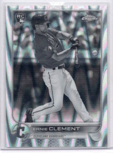 Ernie Clement Topps Chrome Sonic Baseball Black And White Raywave