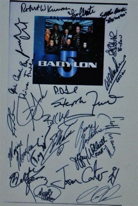 BABYLON 5 Poster Signed by 25 Cast Members very Rare Hand-signed Autograph 11x 17 Poster W/coa ...