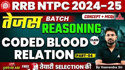 Coded Blood Relation 4 Rrb Ntpc Reasoning By Veerendra Sir Rrb