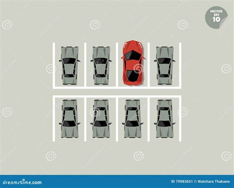 Vip Concept Super Car Park At Parking Stock Illustration