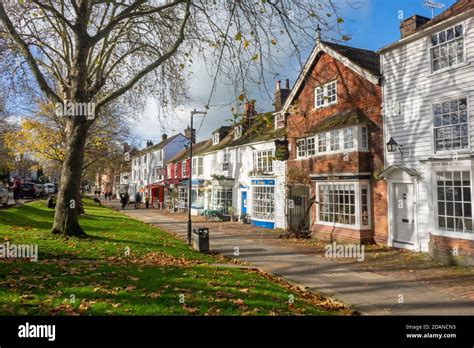 Tenterden High Street The Picturesque Wide Pavement With Elegant Shops