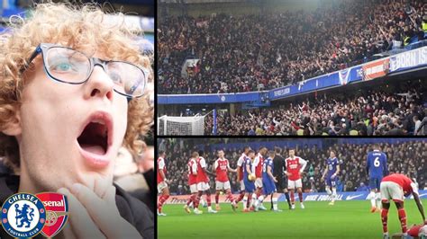 ARSENAL DOMINATE CHELSEA TO GO TOP OF THE LEAGUE! *INSANE AWAY FANS ...