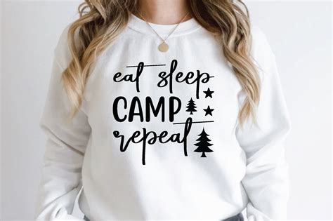 Eat Sleep Camp Repeat Svg Graphic By Smart Design · Creative Fabrica